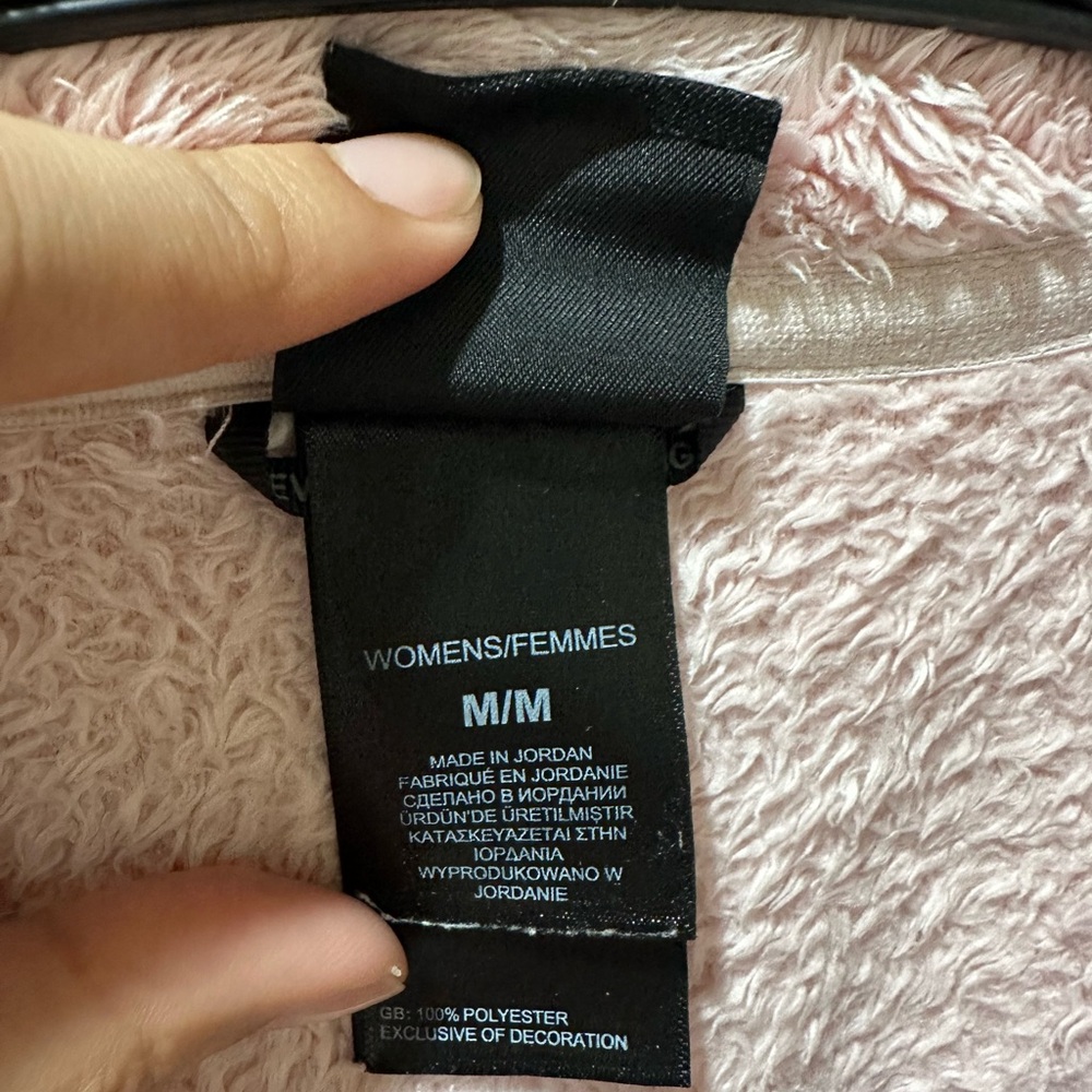 The North Face Pink Teddy Jacket Plush Oversized Cozy - Picture 5 of 6